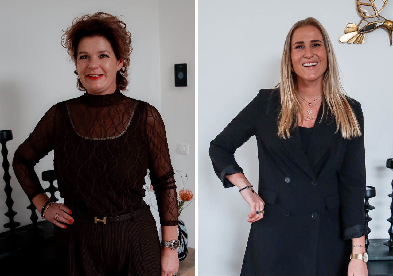 Op de foto makelaar marieke Stijkel en Content Marketeer Romy Douma-Brouwer